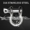 316 Stainless Steel Shackles by Laorde for Sailing Rigging-6