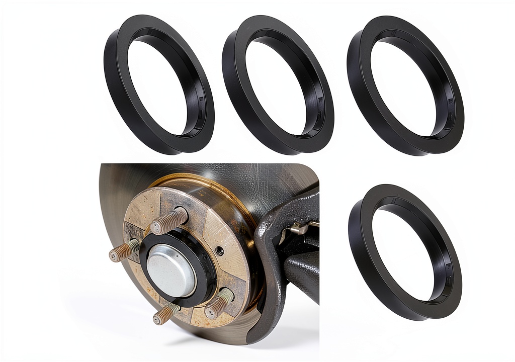 Installing Irinidig wheel hub center ring on a car axle