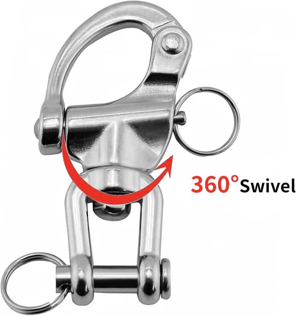 316 Stainless Steel Quick Release Snap Shackle Swivel Laorde-2