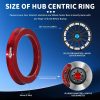 Wheel Hub Ring LUJIANI Aluminum Center 73.1mm-1