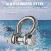 Stainless Steel D Ring Shackles by MEMUME for Boating-5