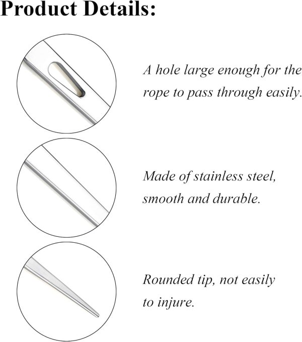 Stainless Steel Paracord Needle LXLVOUEG 7in-4