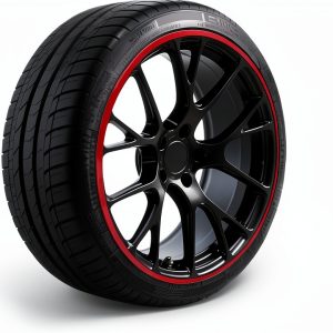 Zoomkey 21Inch Red Universal Alloy Wheel Edge Guard-0