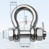 Stainless Steel D Ring Shackles by MEMUME for Boating-4