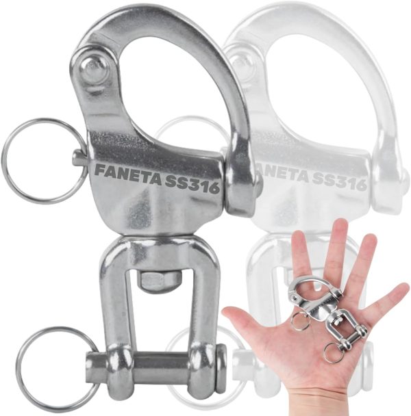 Faneta Swivel Snap Shackle Stainless Steel 2.75in-0