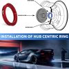 Wheel Hub Ring LUJIANI Aluminum Center 73.1mm-6