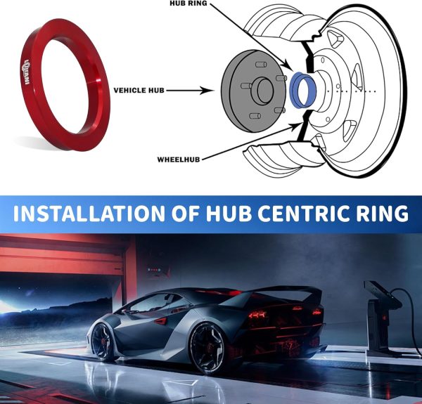Wheel Hub Ring LUJIANI Aluminum Center 73.1mm-6