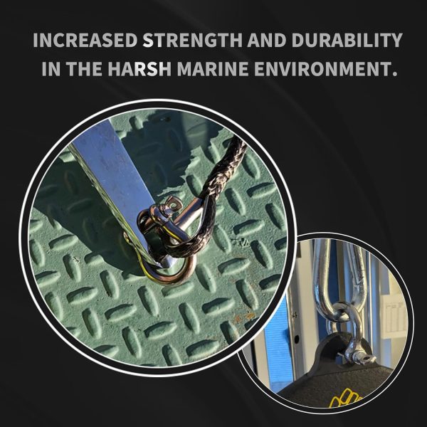 316 Stainless Steel Shackles by Laorde for Sailing Rigging-5