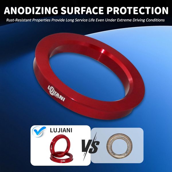 Wheel Hub Ring LUJIANI Aluminum Center 73.1mm-4