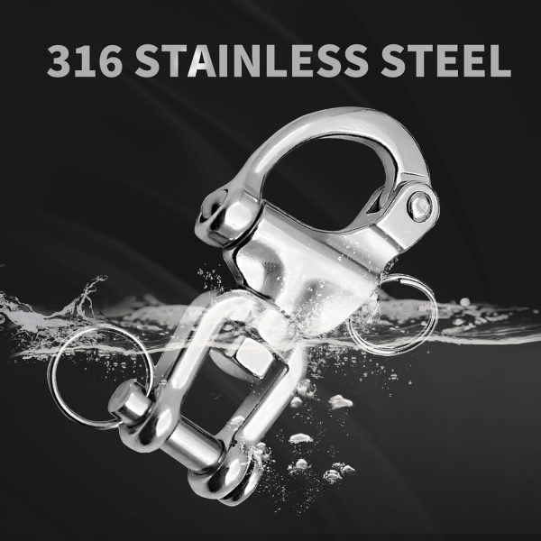 316 Stainless Steel Quick Release Snap Shackle Swivel Laorde-6