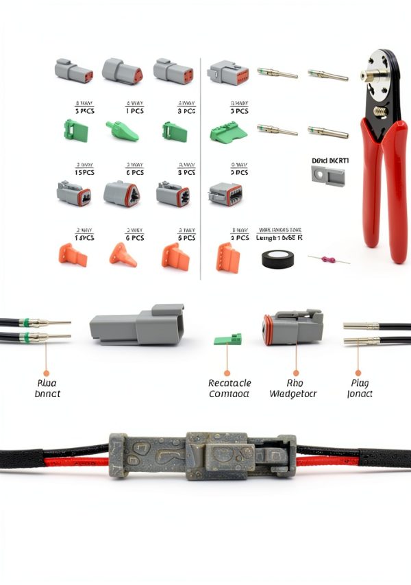 ALFOCI DT Connector Kit 482pcs Deutsch Series with Crimp Tools-1