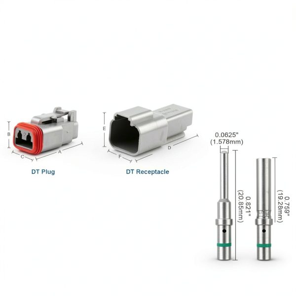 JRready Deutsch DT Connector Kit 439-Piece Crimp Tool Nickel Terminals-5