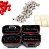 Ignition Coil Plug Connector WEITARI 4pcs Chrome Fit 90980-11885-0