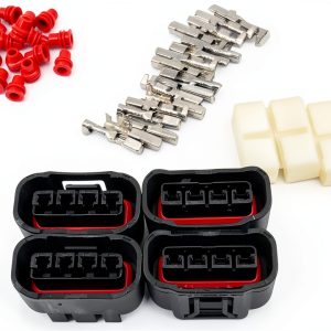 Ignition Coil Plug Connector WEITARI 4pcs Chrome Fit 90980-11885-0